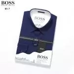 chemise hugo boss en solde b77 single color deep blue